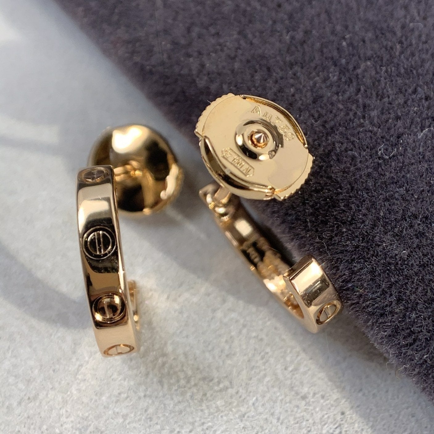 ®Glow Jewelry® LOVE イヤリング 2.65MM ピンクゴールド