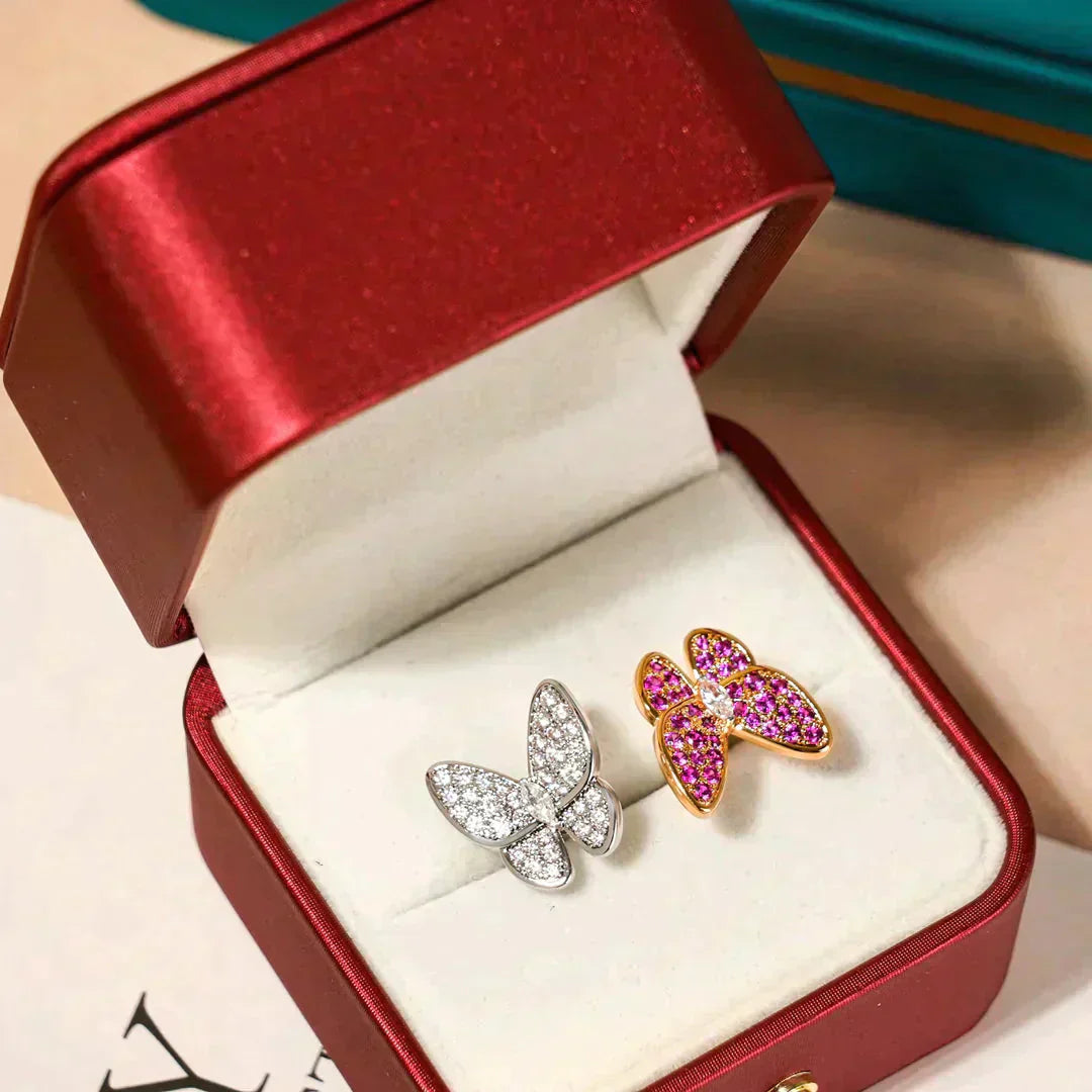 ¡®Glow Jewelry¡¯TWIN BUTTERFLY DIAMOND RING