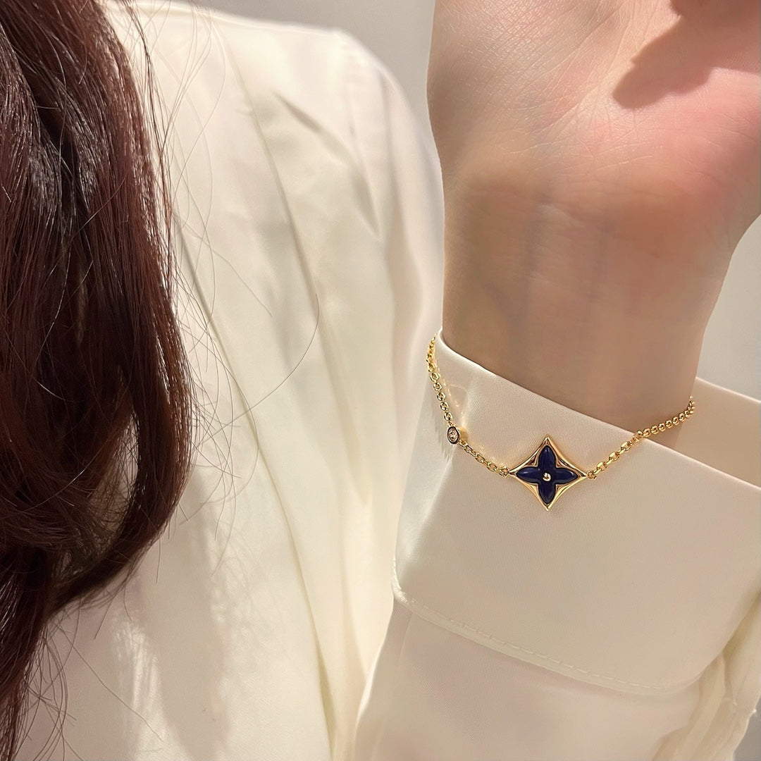 ¡®Glow Jewelry¡¯COLOR STAR PINK GOLD DIAMOND BRACELET