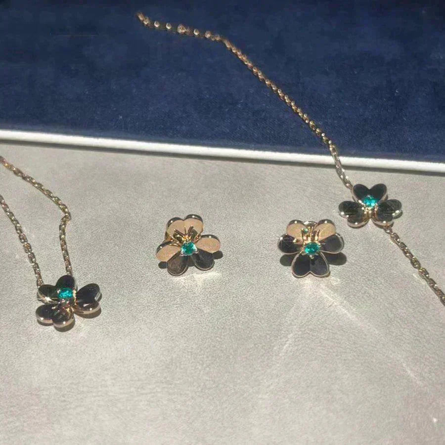 ¡®Glow Jewelry¡¯FRIVOLE FLOWER MALACHITE EARRINGS