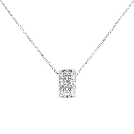 [Glow Jewelry]PARENTESI NECKLACE SILVER DIAMOND