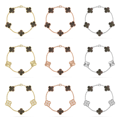 [Glow Jewelry] CLOVER 5 MOTIF GRAY MOP BRACELET COLLECTION