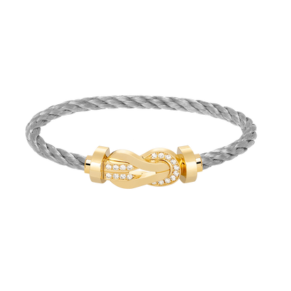 ¡®Glow Jewelry¡¯CHANCE LARGE 8 FIGURE BUCKLE HALF DIAMOND BRACELET GOLD