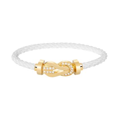 ¡®Glow Jewelry¡¯CHANCE LARGE 8 FIGURE BUCKLE HALF DIAMOND BRACELET GOLD