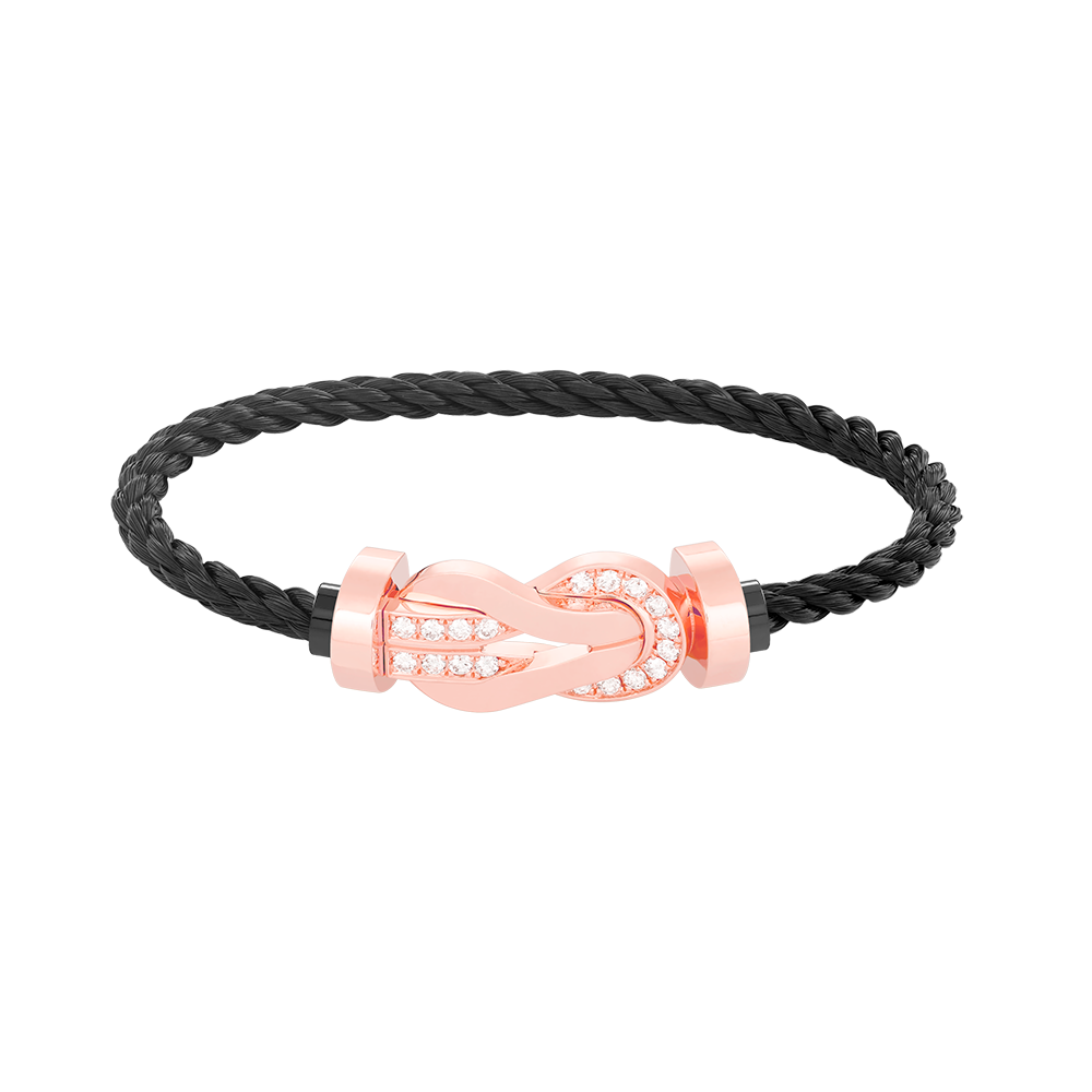 ¡®Glow Jewelry¡¯CHANCE LARGE 8 FIGURE BUCKLE HALF DIAMOND BRACELET ROSE GOLD