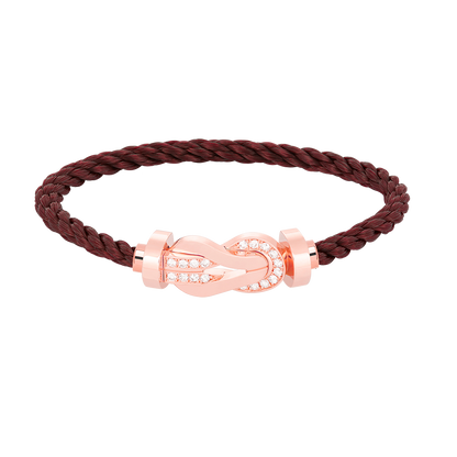 ¡®Glow Jewelry¡¯CHANCE LARGE 8 FIGURE BUCKLE HALF DIAMOND BRACELET ROSE GOLD