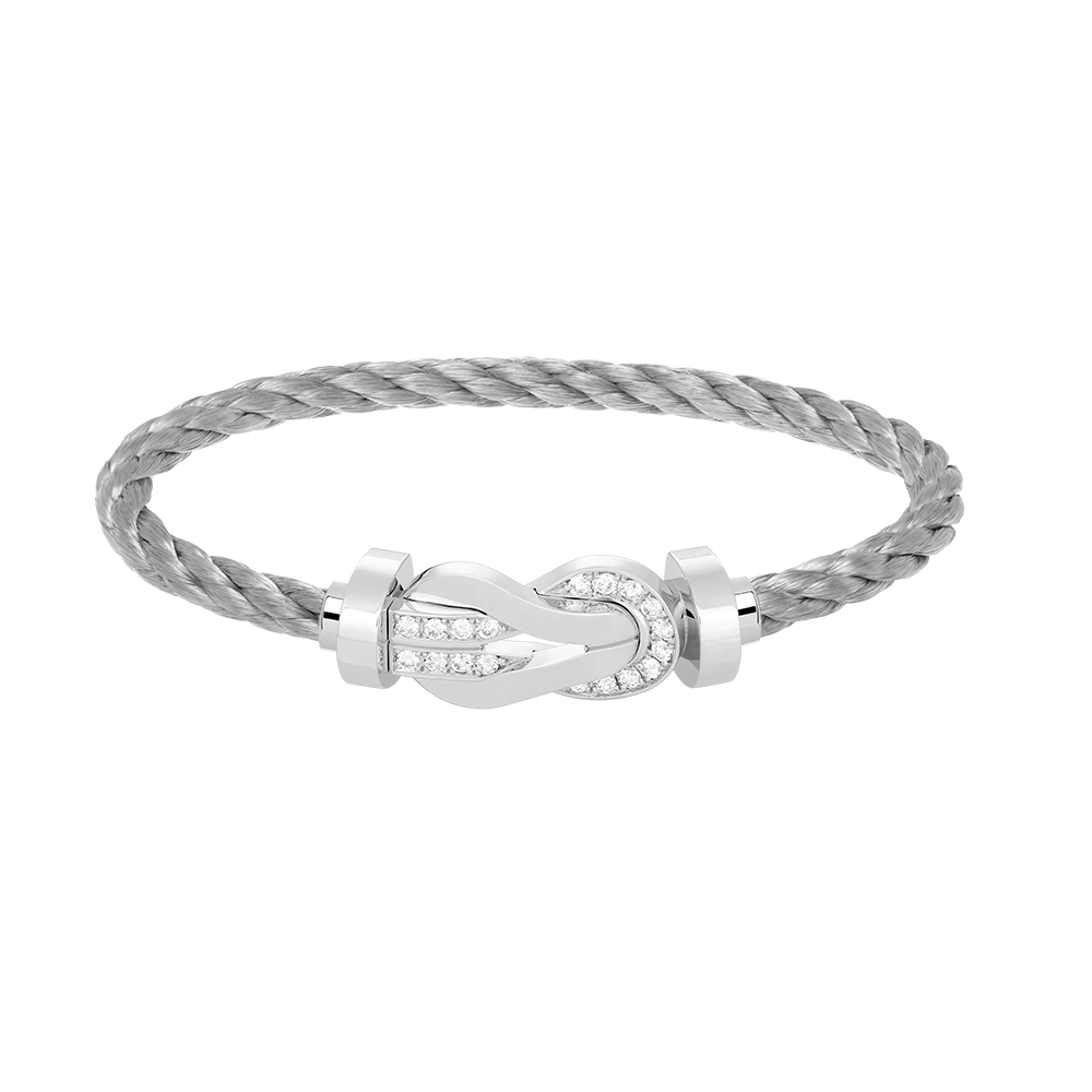 ¡®Glow Jewelry¡¯CHANCE LARGE 8 FIGURE BUCKLE HALF DIAMOND BRACELET SILVER