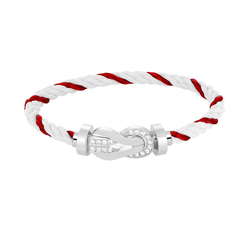 ¡®Glow Jewelry¡¯CHANCE LARGE 8 FIGURE BUCKLE HALF DIAMOND BRACELET SILVER