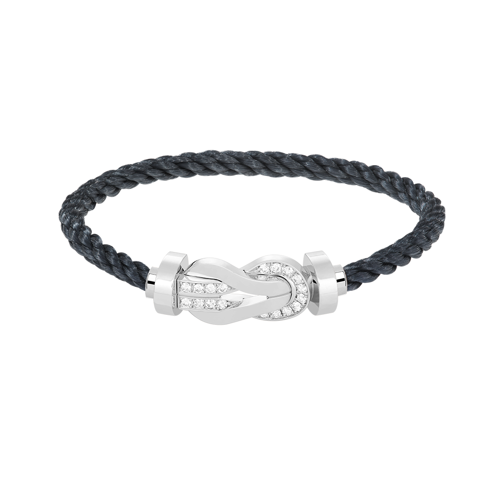 ¡®Glow Jewelry¡¯CHANCE LARGE 8 FIGURE BUCKLE HALF DIAMOND BRACELET SILVER