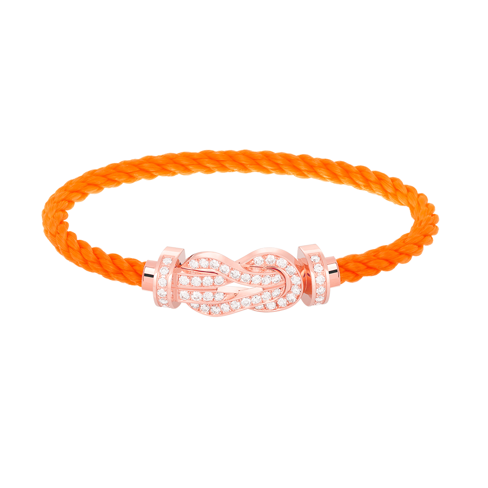 [Glow Jewelry]CHANCE LARGE 8 FIGURE BUCKLE FULL DIAMOND BRACELET ROSE GOLD