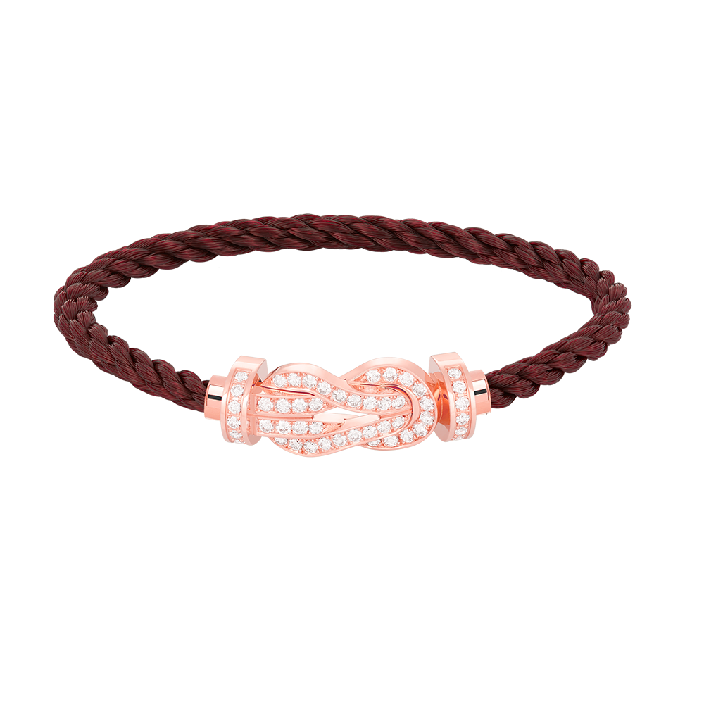 [Glow Jewelry]CHANCE LARGE 8 FIGURE BUCKLE FULL DIAMOND BRACELET ROSE GOLD