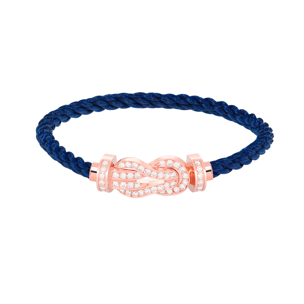 [Glow Jewelry]CHANCE LARGE 8 FIGURE BUCKLE FULL DIAMOND BRACELET ROSE GOLD