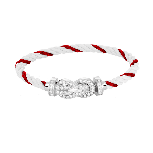 ¡®Glow Jewelry¡¯CHANCE LARGE 8 FIGURE BUCKLE FULL DIAMOND BRACELET SILVER