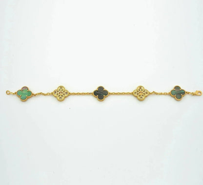 [Glow Jewelry]New CLOVER 5 MOTIF GRAY MOP BRACELET COLLECTION