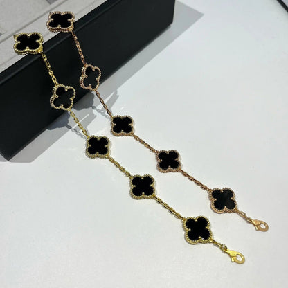 [Glow Jewelry]New CLOVER 5 MOTIF ONYXS BRACELET COLLECTION