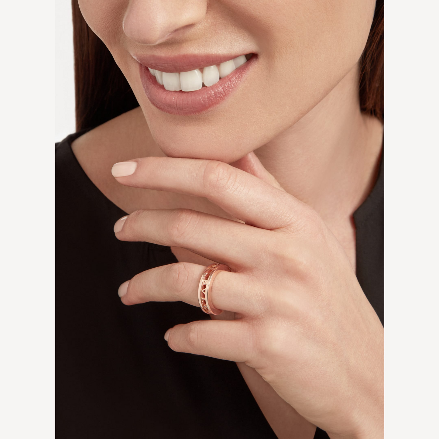 [Glow Jewelry]ZERO 1 ONE-BAND WITH OPENWORK LOGO SPIRAL RING
