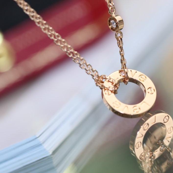 ¡®Glow Jewelry¡¯LOVE NECKLACE ADJUSTABLE ROSE GOLD 2 DIAMOND