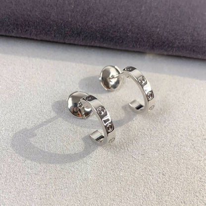 [Glow Jewelry]LOVE EARRINGS 2.65MM SILVER
