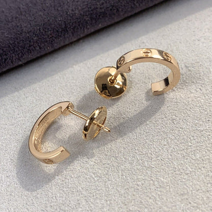 [Glow Jewelry]LOVE EARRINGS 2.65MM PINK GOLD
