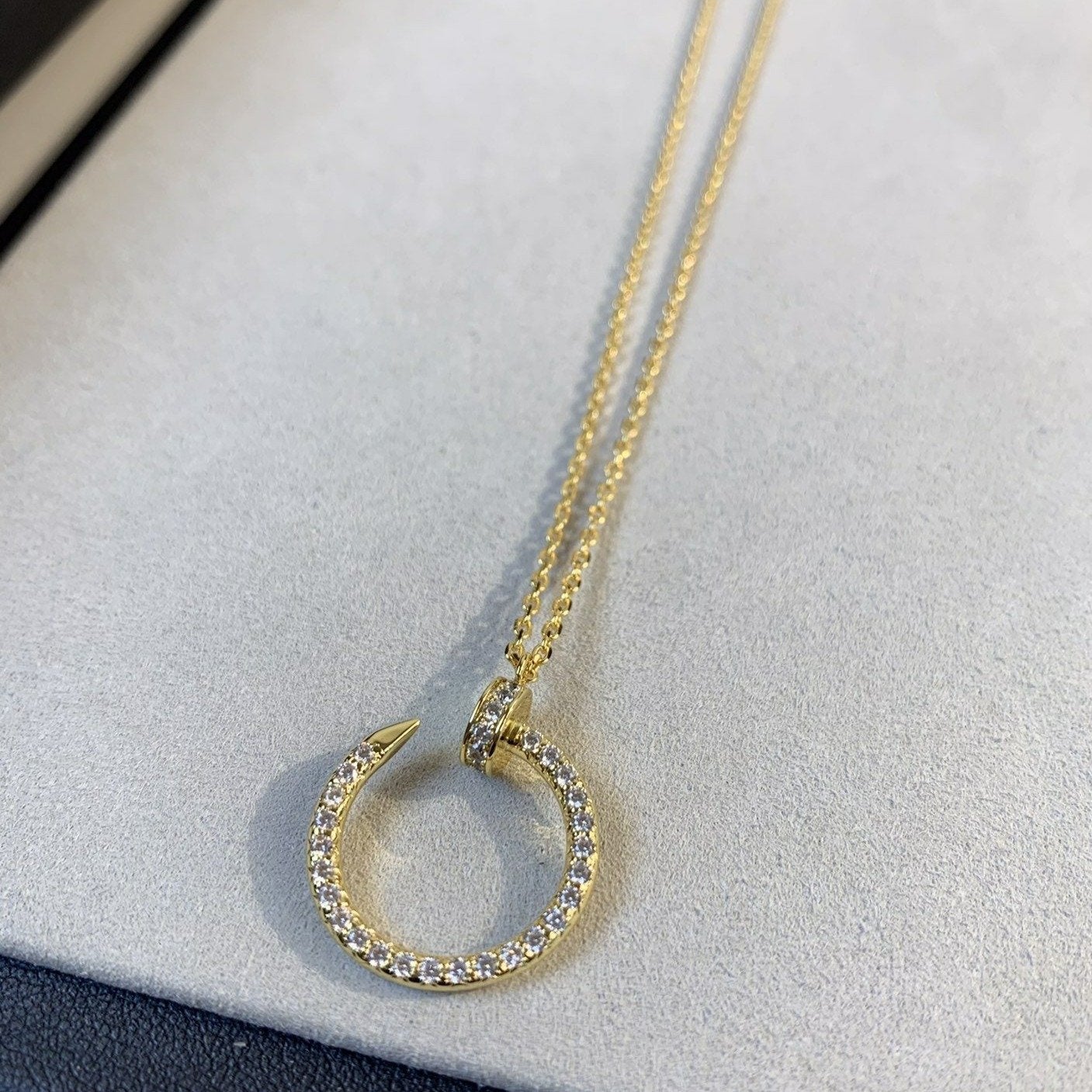 [Glow Jewelry]JUSTE NECKLACE GOLD DIAMONDS
