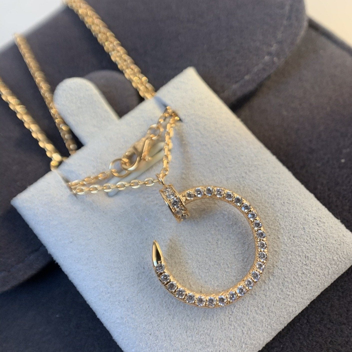 [Glow Jewelry]JUSTE NECKLACE PINK GOLD DIAMONDS