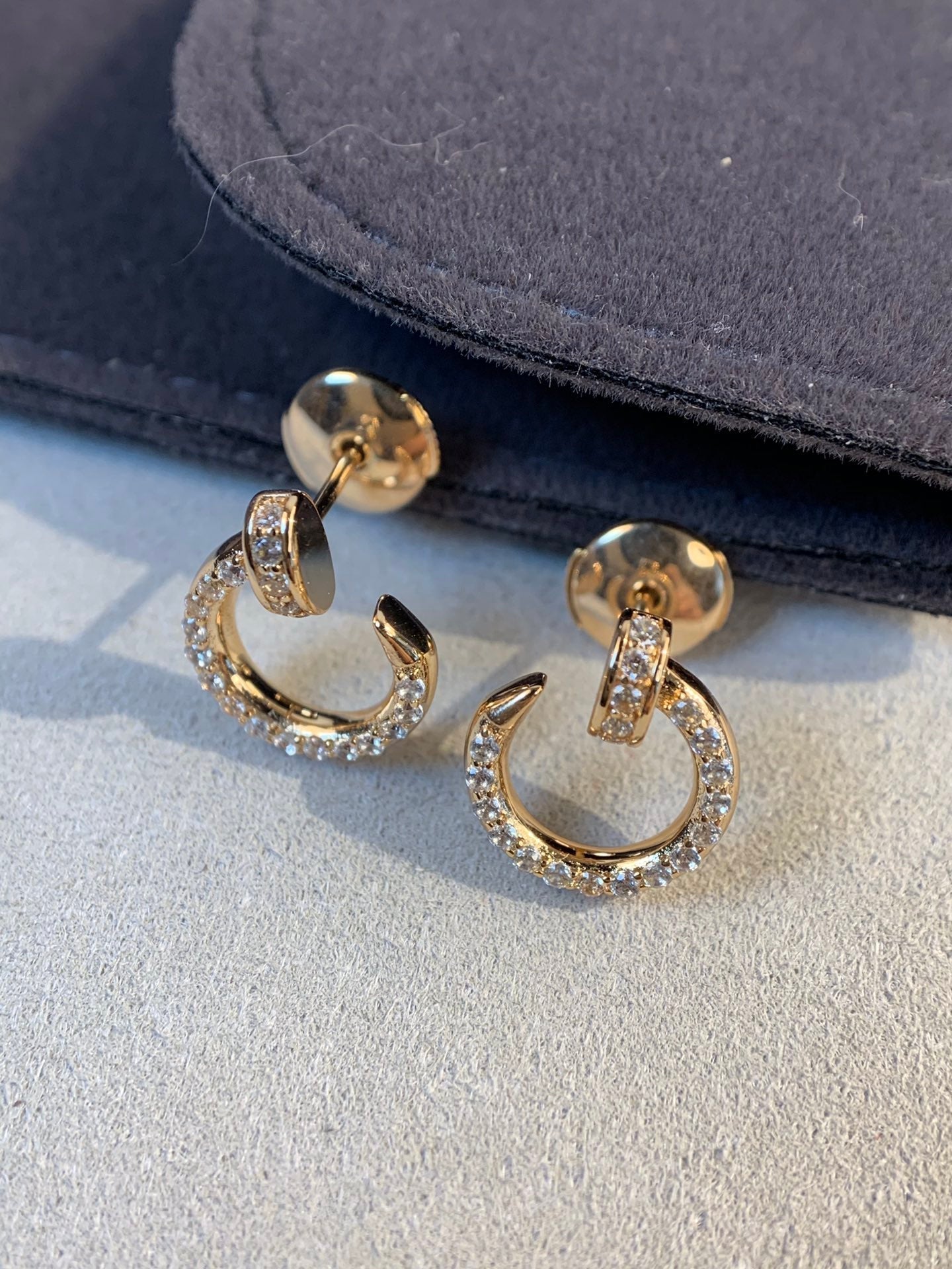 [Glow Jewelry]JUSTE EARRINGS GOLD DIAMONDS