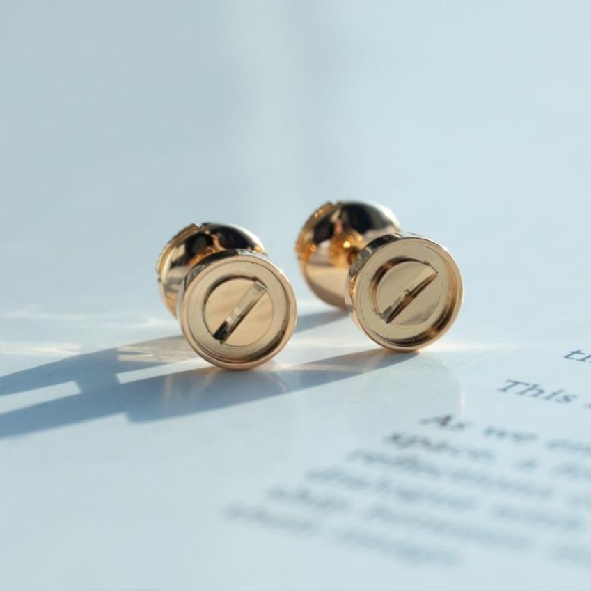 [Glow Jewelry]LOVE EARRINGS PINK GOLD 10MM