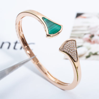 [Glow Jewelry]DREAM BRACELET OPEN MALACHITE PINK GOLD