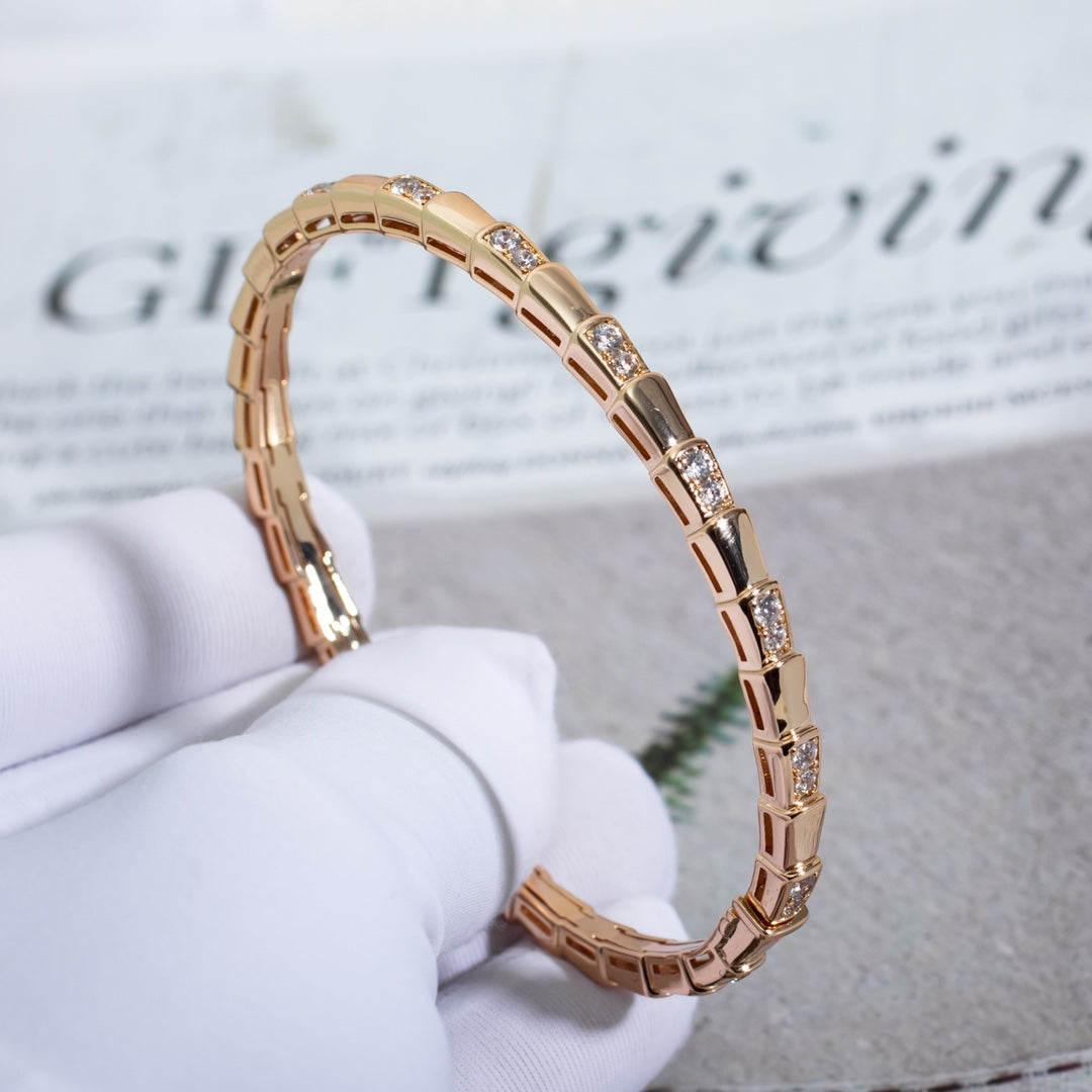 [Glow Jewelry]SERPENTI SMALL BRACELET PINK GOLD DIAMOND