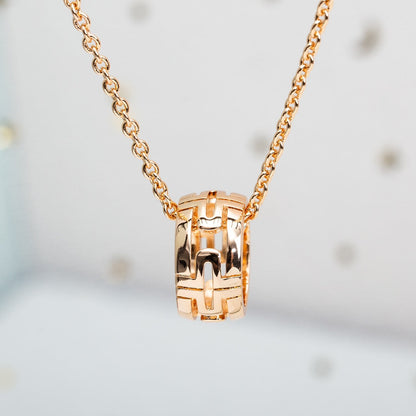 [Glow Jewelry]PARENTESI NECKLACE PINK GOLD