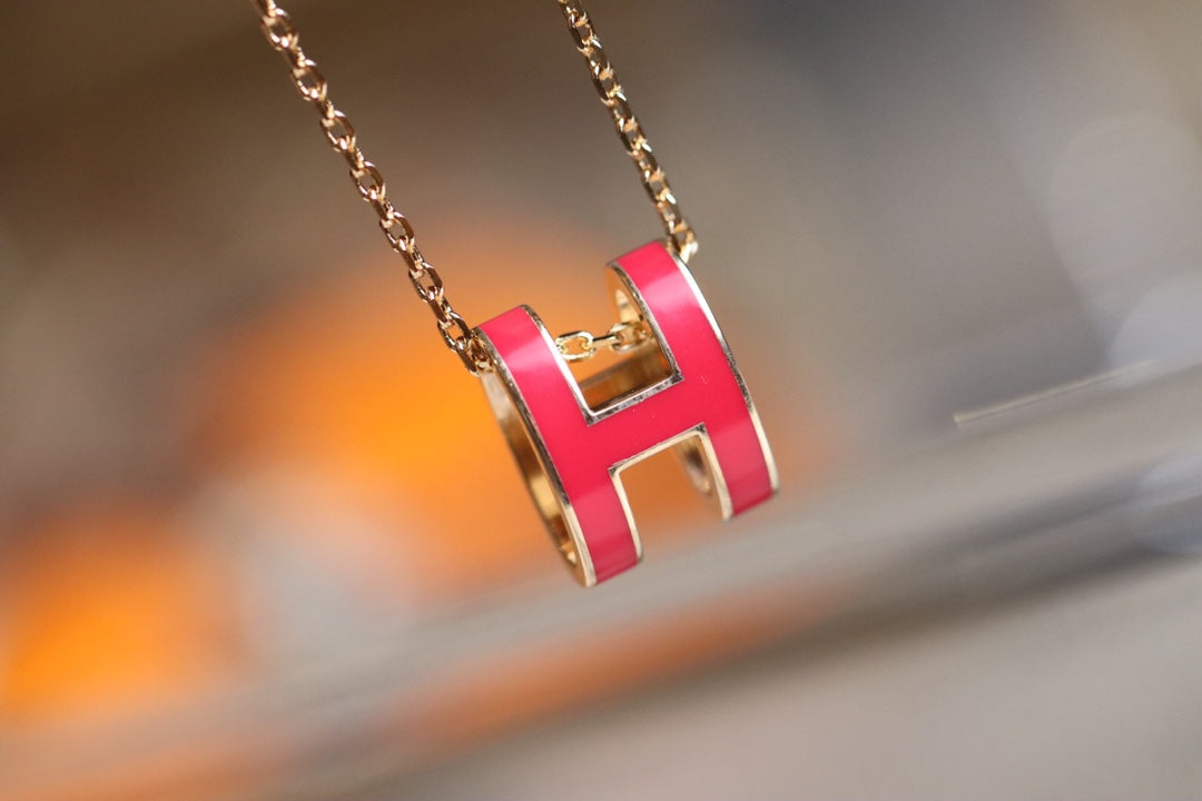 [Glow Jewelry]POP H PEDANT PINK GOLD