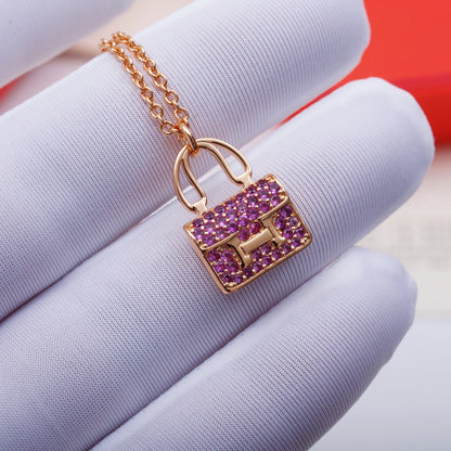 ¡®Glow Jewelry¡¯CONSTANCE PEDANT PURPLE DIAMOND NECKLACE