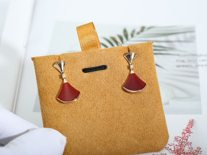 [Glow Jewelry]DREAM Carnelian PINK GOLD EARRINGS