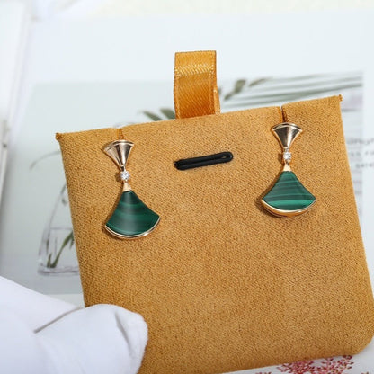 [Glow Jewelry]DREAM MALACHITE PINK GOLD EARRINGS