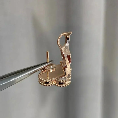¡®Glow Jewelry¡¯CLOVER MEDIUM 1 MOTIFS  PINK MOP DIAMOND EARRINGS