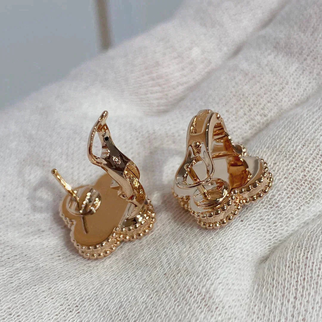 ¡®Glow Jewelry¡¯CLOVER MEDIUM 1 MOTIFS CARNELIAN  DIAMOND earrings