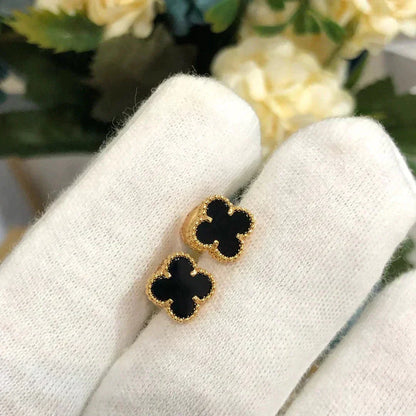 ¡®Glow Jewelry¡¯CLOVER MINI 9.5MM BLACK MOP EARRINGS
