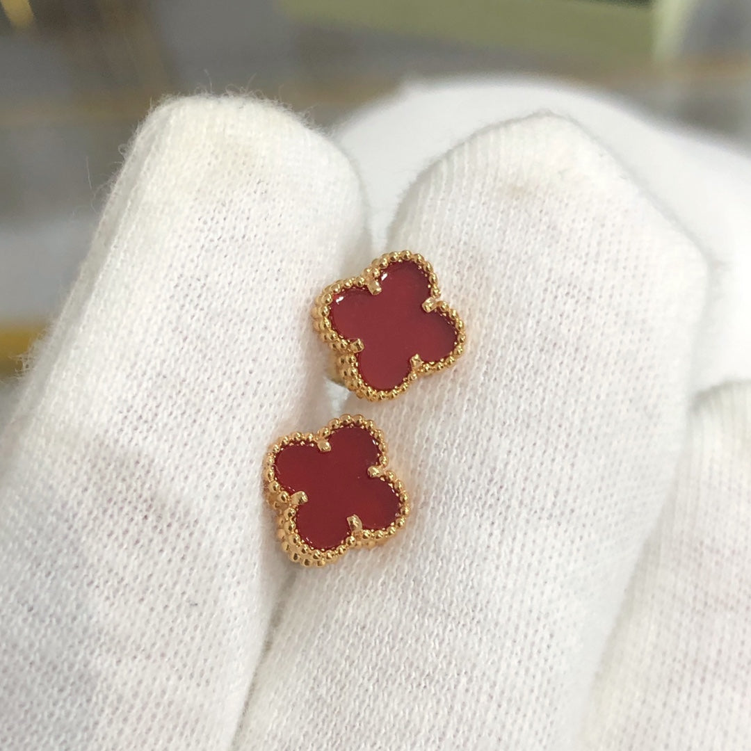 ¡®Glow Jewelry¡¯CLOVER MINI GOLD EARRINGS