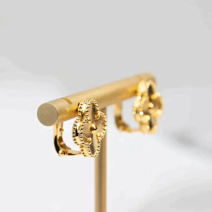 [Glow Jewelry]CLOVER MEDIUM 1 MOTIFS LASER EARRINGS