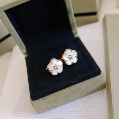 ¡®Glow Jewelry¡¯LUCKY PINK GOLD WHITE MOP EARRINGS