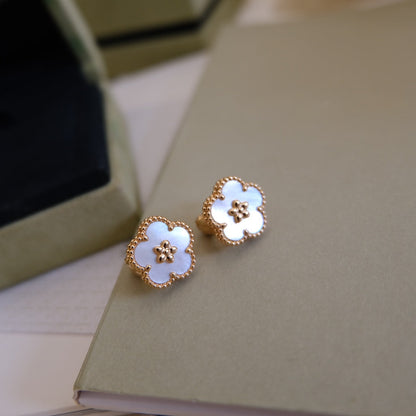 ¡®Glow Jewelry¡¯LUCKY PINK GOLD WHITE MOP EARRINGS