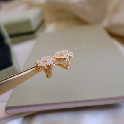 ¡®Glow Jewelry¡¯LUCKY PINK GOLD WHITE MOP EARRINGS