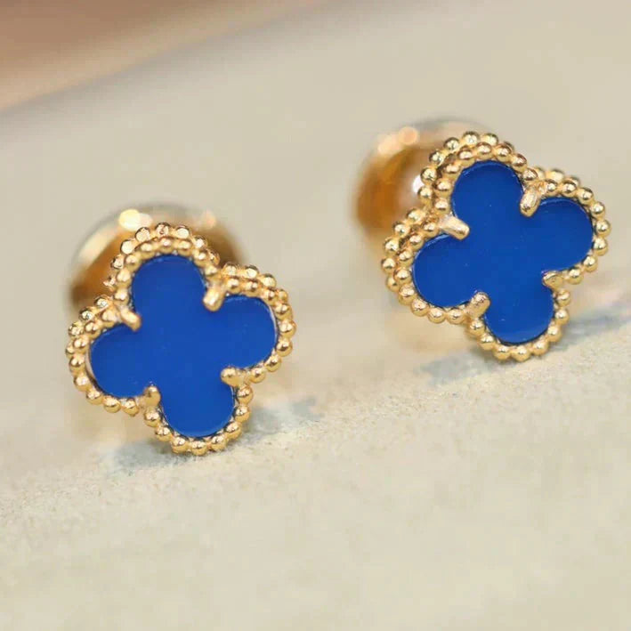 [Glow Jewelry]CLOVER MINI 9.5MM TURQUOISE EARRINGS