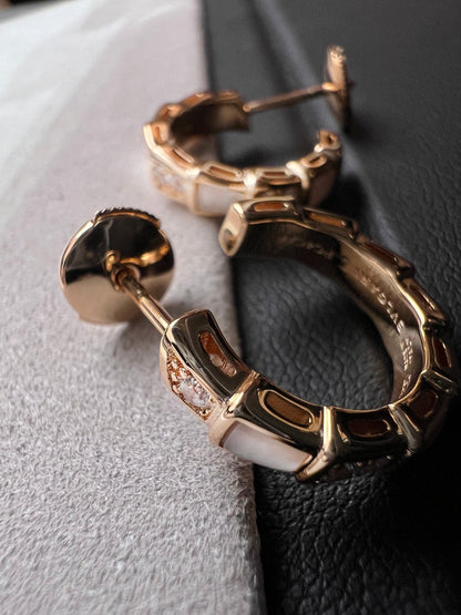 [Glow Jewelry]SERPENTI MOP PINK GOLD EARRINGS