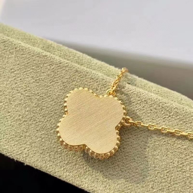 [Glow Jewelry]CLOVER 15MM DIAMOND TURQUOISE NECKLACE