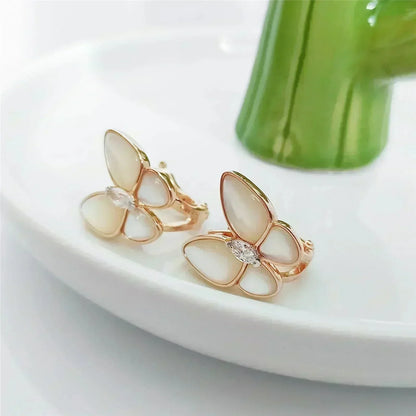 [Glow Jewelry]BUTTERFLY MOP DIAMOND EARRINGS
