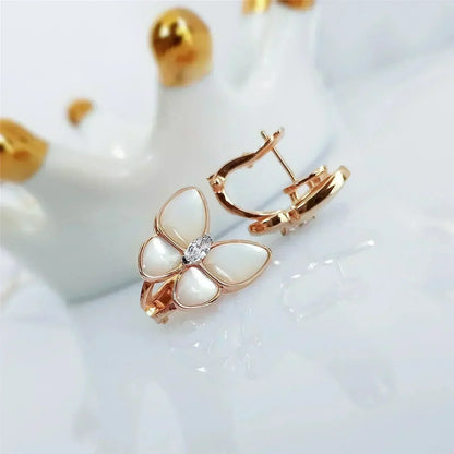 [Glow Jewelry]BUTTERFLY MOP DIAMOND EARRINGS