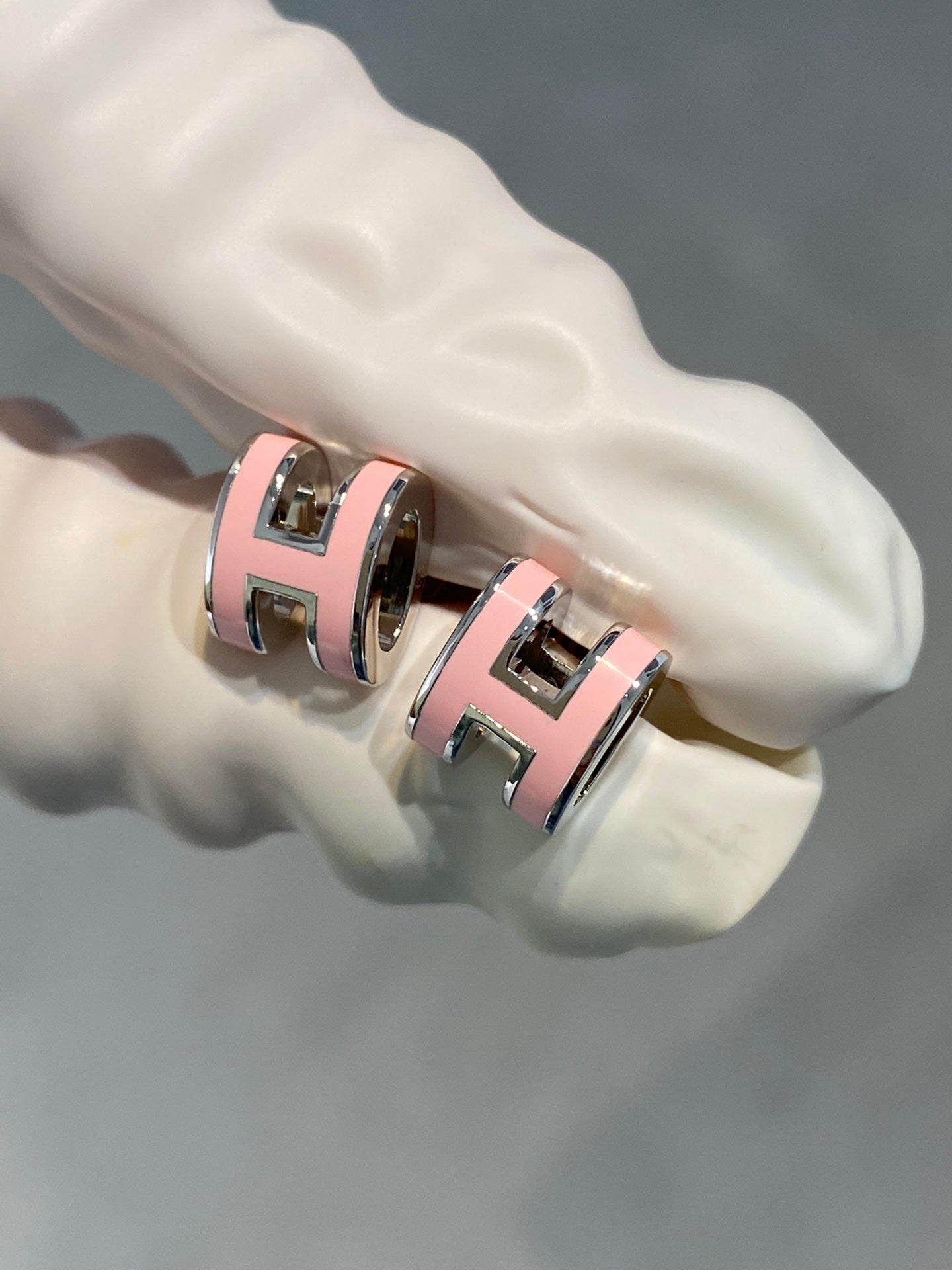 ¡®Glow Jewelry¡¯MINI POP H SILVER EARRINGS PINK