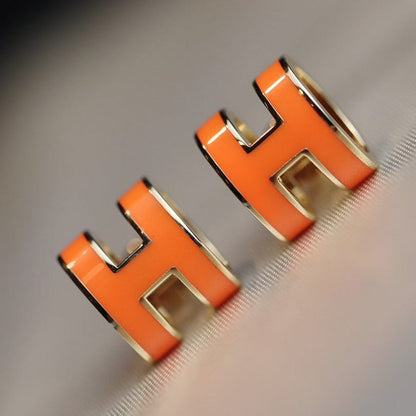 [Glow Jewelry]MINI POP H EARRINGS ORANGE