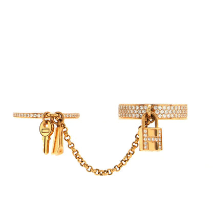 [Glow Jewelry]HM KELLY CLOCHETTE DOUBLE RING IN  WITH DIAMONDS